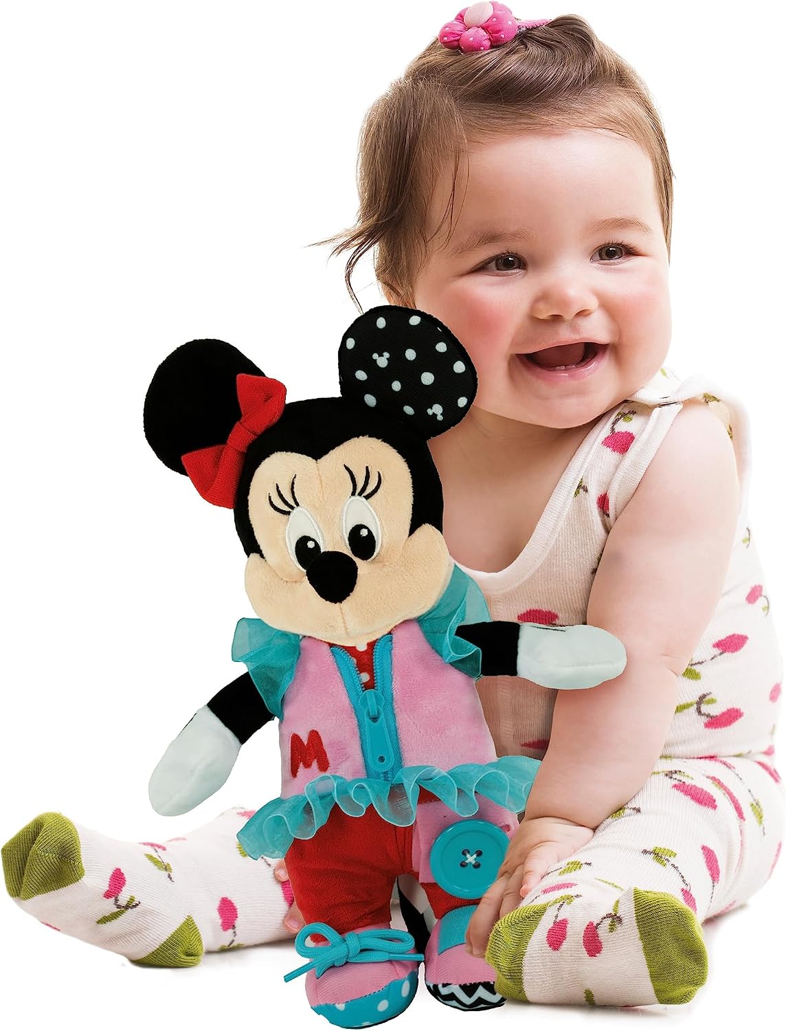 Detalle 2 de Clementoni 17860 Disney Baby Minnie Dress Me Up Plush Toy with Zips and Buttons