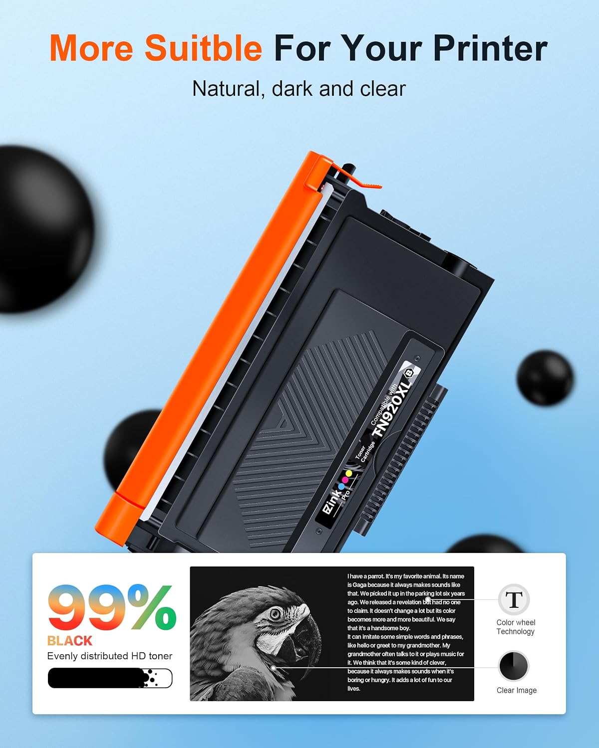 Thumbnail 3 de E-Z Ink Pro TN920XL Compatible Black Toner Cartridges, 2-Pack with Chips