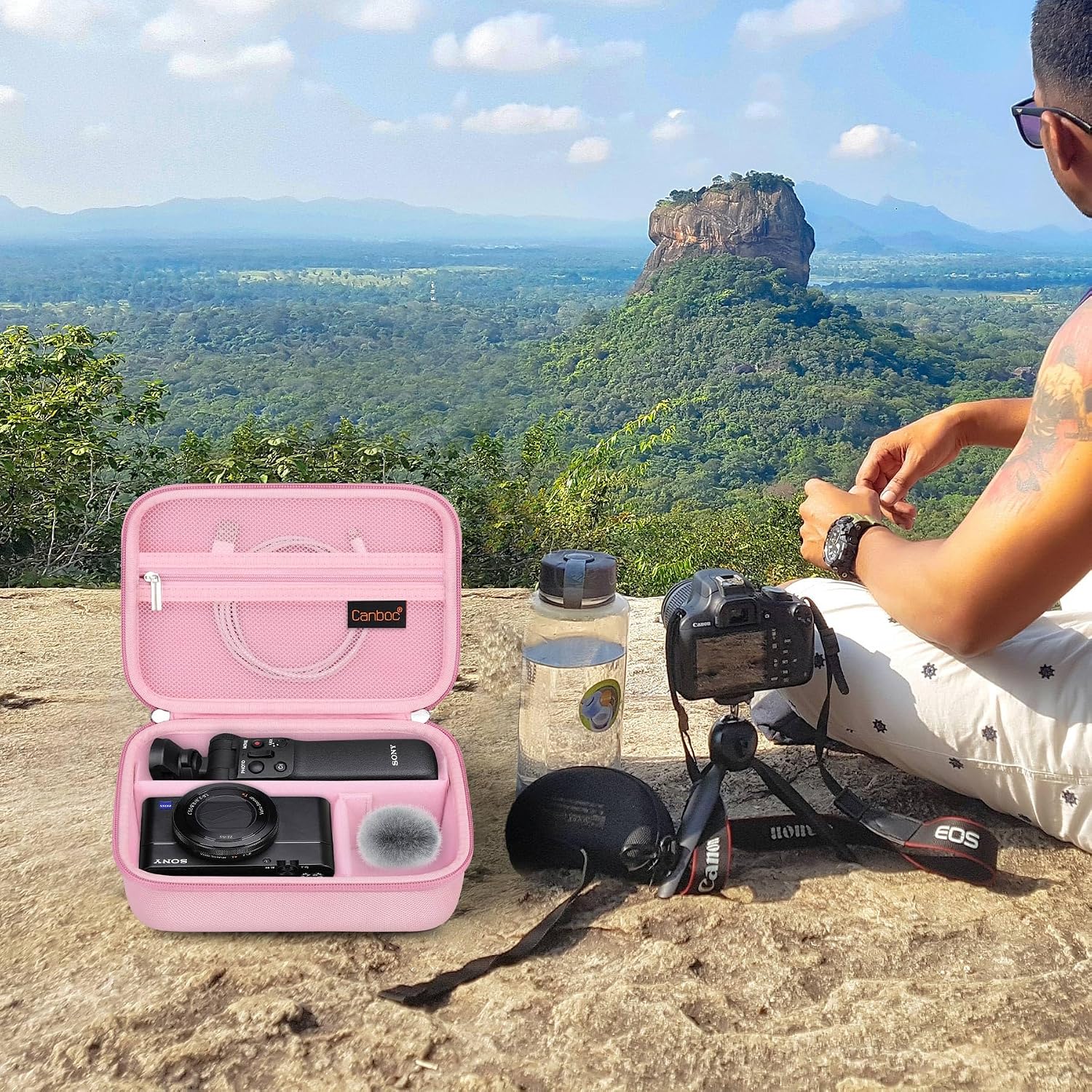 Thumbnail 6 de Canboc Carrying Camera Case for Sony ZV-1, ZV-1 II & ZV-1F – Portable Vlog Accessory Case (Pink)