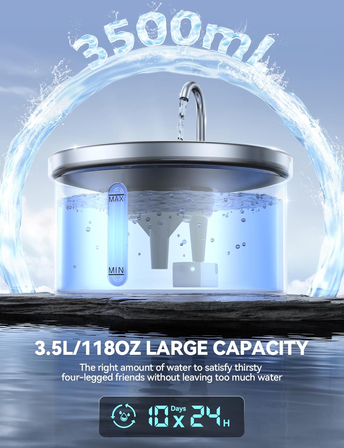 Thumbnail 3 de FEELNEEDY Fuente de Agua 3,5 L 🚰