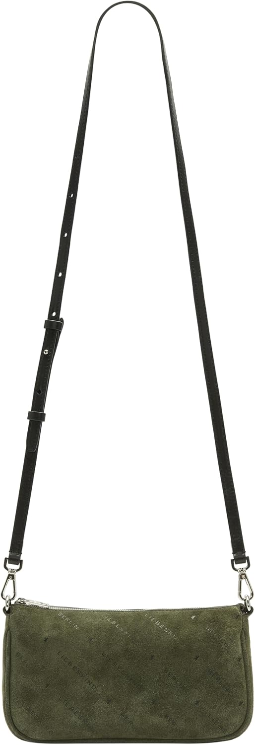 Detalle de LIEBESKIND Crossbody S Monogram Suede Crossbody – kompakte Ledertasche mit Monogramm-Logo