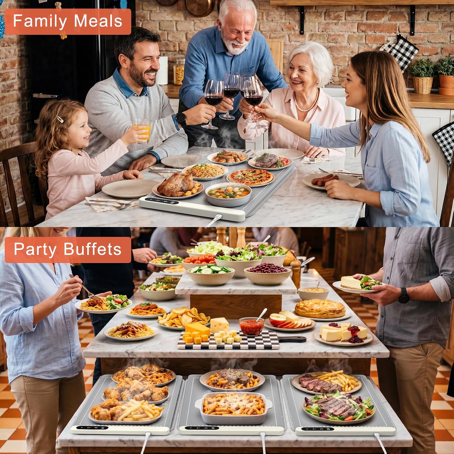 Detalle de FYY Warming Mat for Food with Heat-Resistant Pad