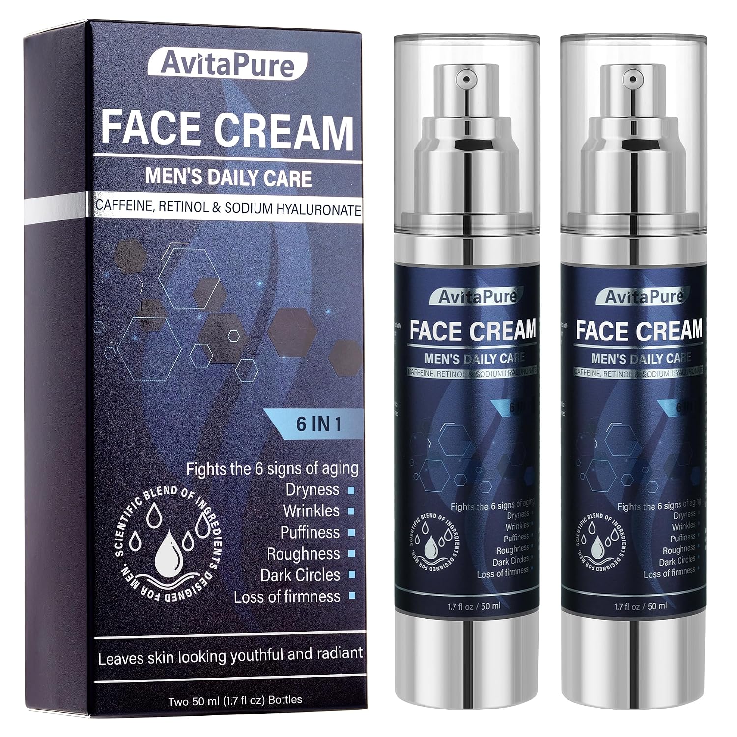 Detalle de 6-in-1 Caffeine Retinol Face Cream 1.7 oz