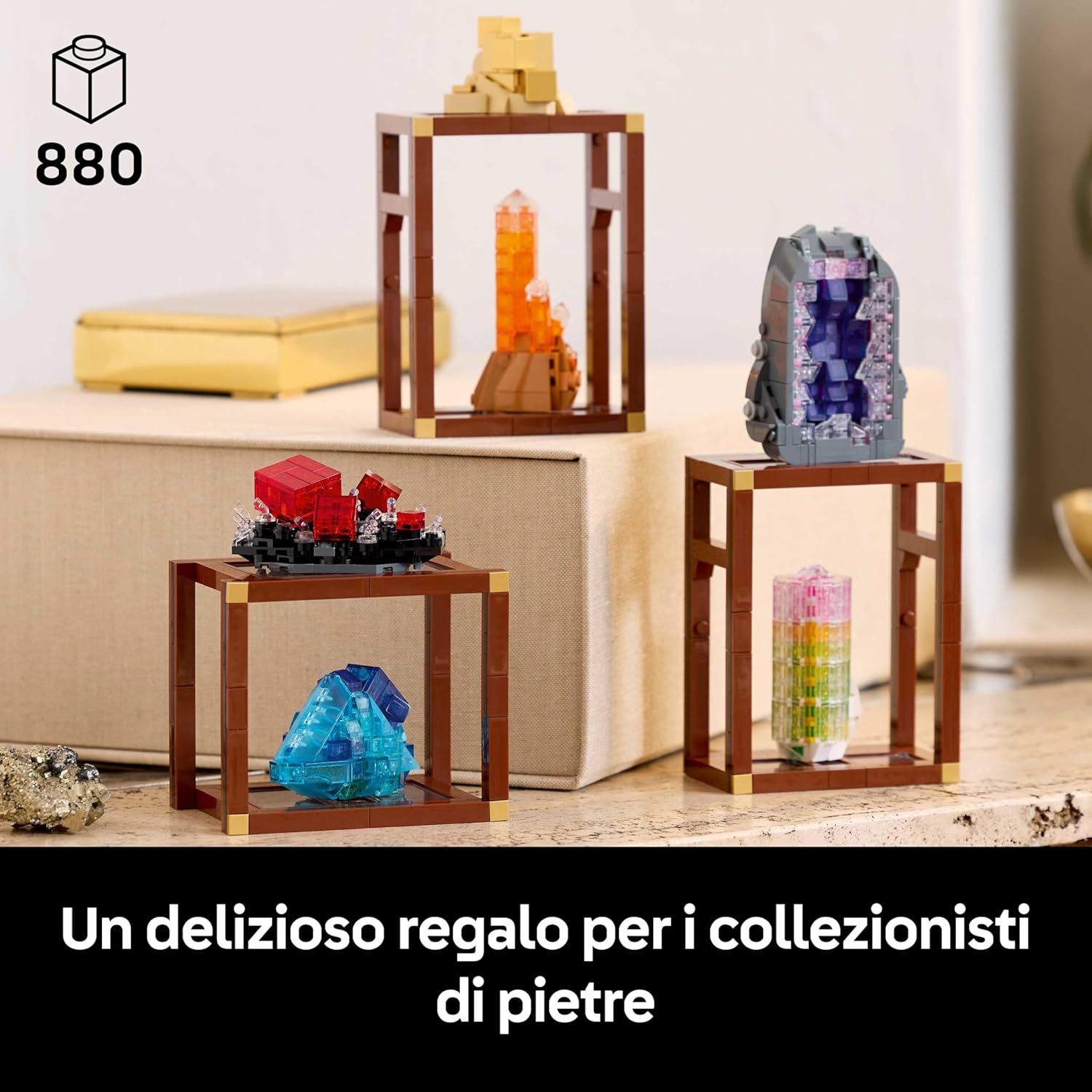 Thumbnail 1 de LEGO Ideas Collezione di Minerali 21362: modellino da esposizione per adulti con cristalli e 3 supporti