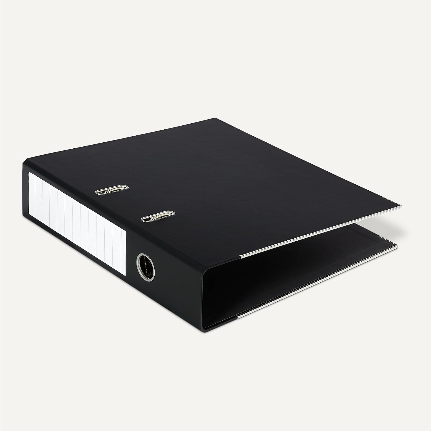 Detalle 2 de Amazon Basics - Confezione da 10 raccoglitori ad anelli e leva A4, nero