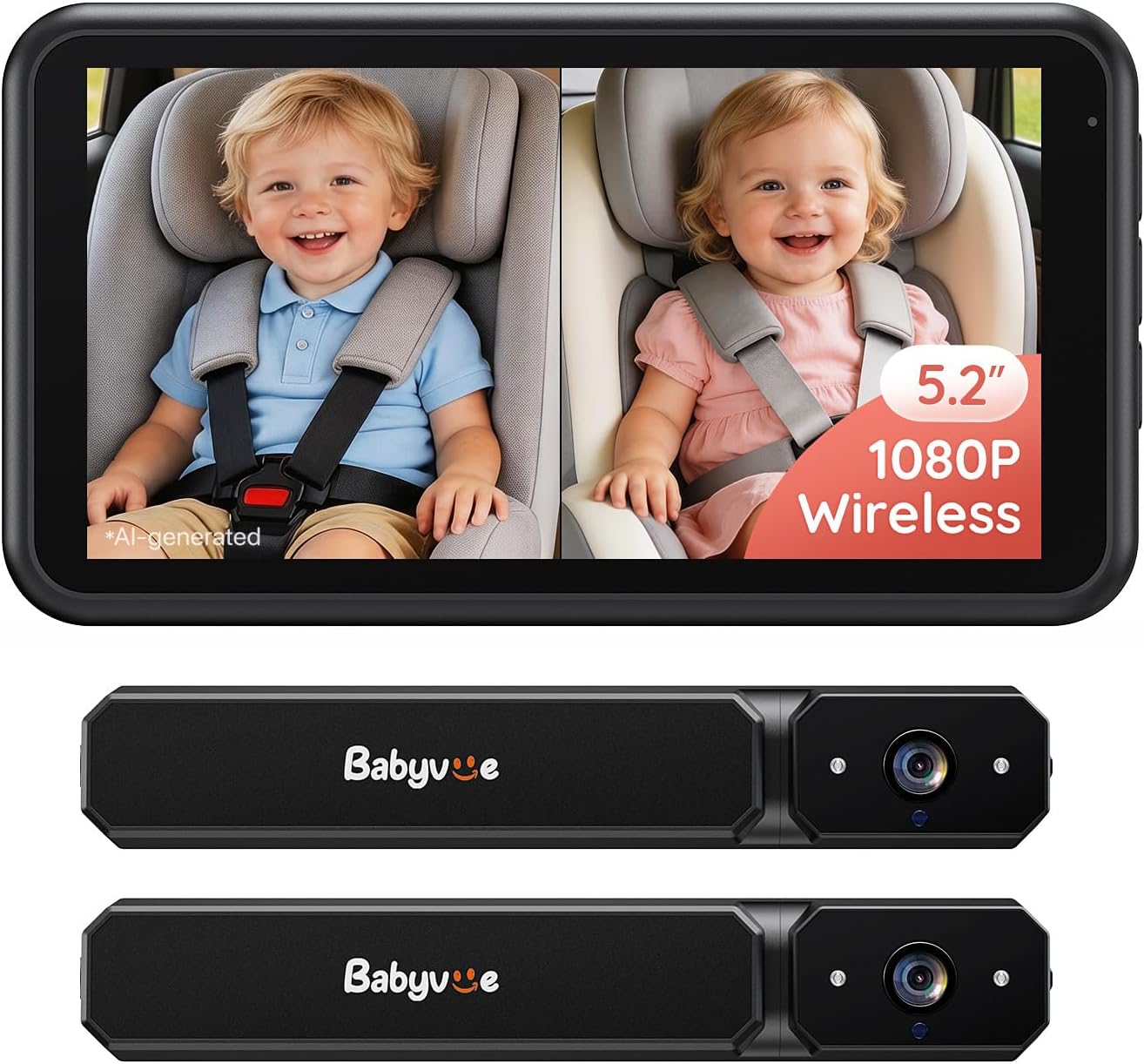 Detalle de Babyvue Dual Baby Car Camera, 5.2-Inch Display
