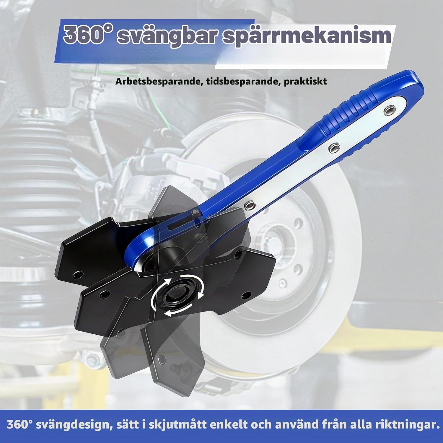 Thumbnail 6 de BURMONG BCC702 bromskolvsverktyg med 360° spärrfunktion för skivbromsar