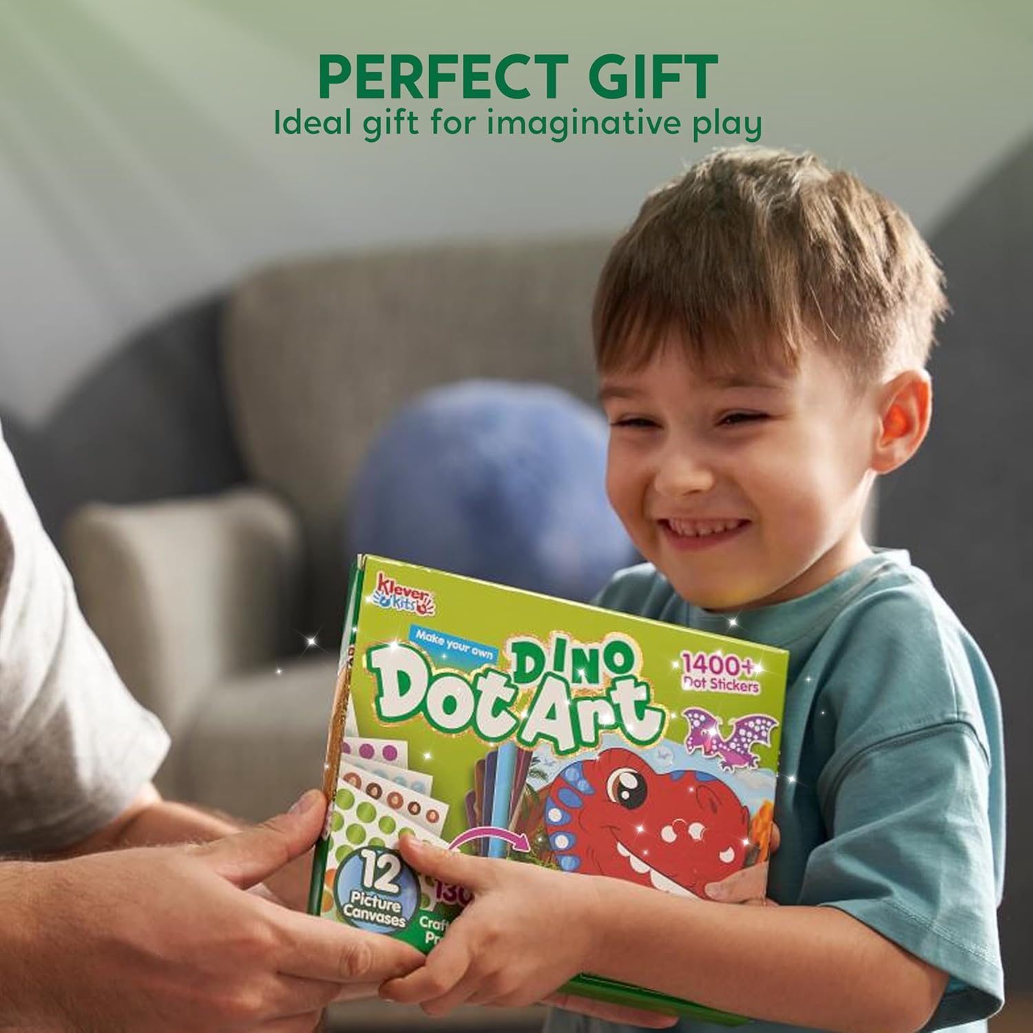 Thumbnail 6 de Klever Kits Dinosaur Dot Art Kit for Kids