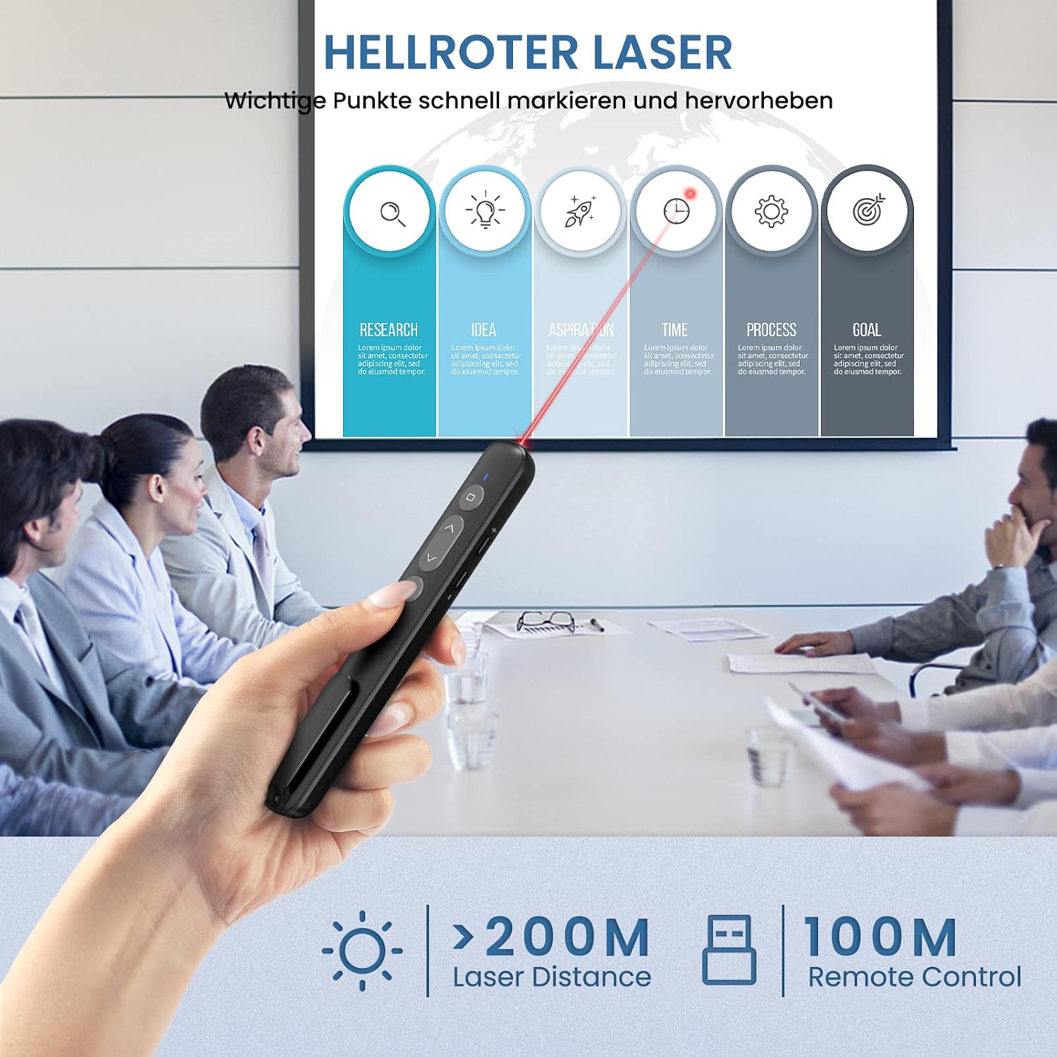 Thumbnail 3 de Presenter Laserpointer 2 in 1 mit 30 m