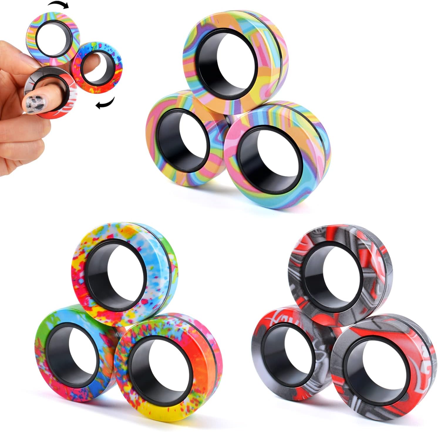 Detalle de Cevioce 9-piece Magnetic Rings