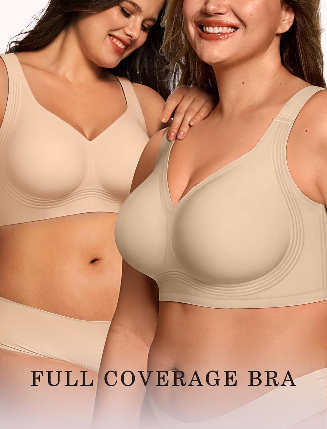 Thumbnail 6 de OEAK Women's Wireless Jelly Bra Plus Size: Full Coverage, No Underwire, Seamless T-Shirt Support