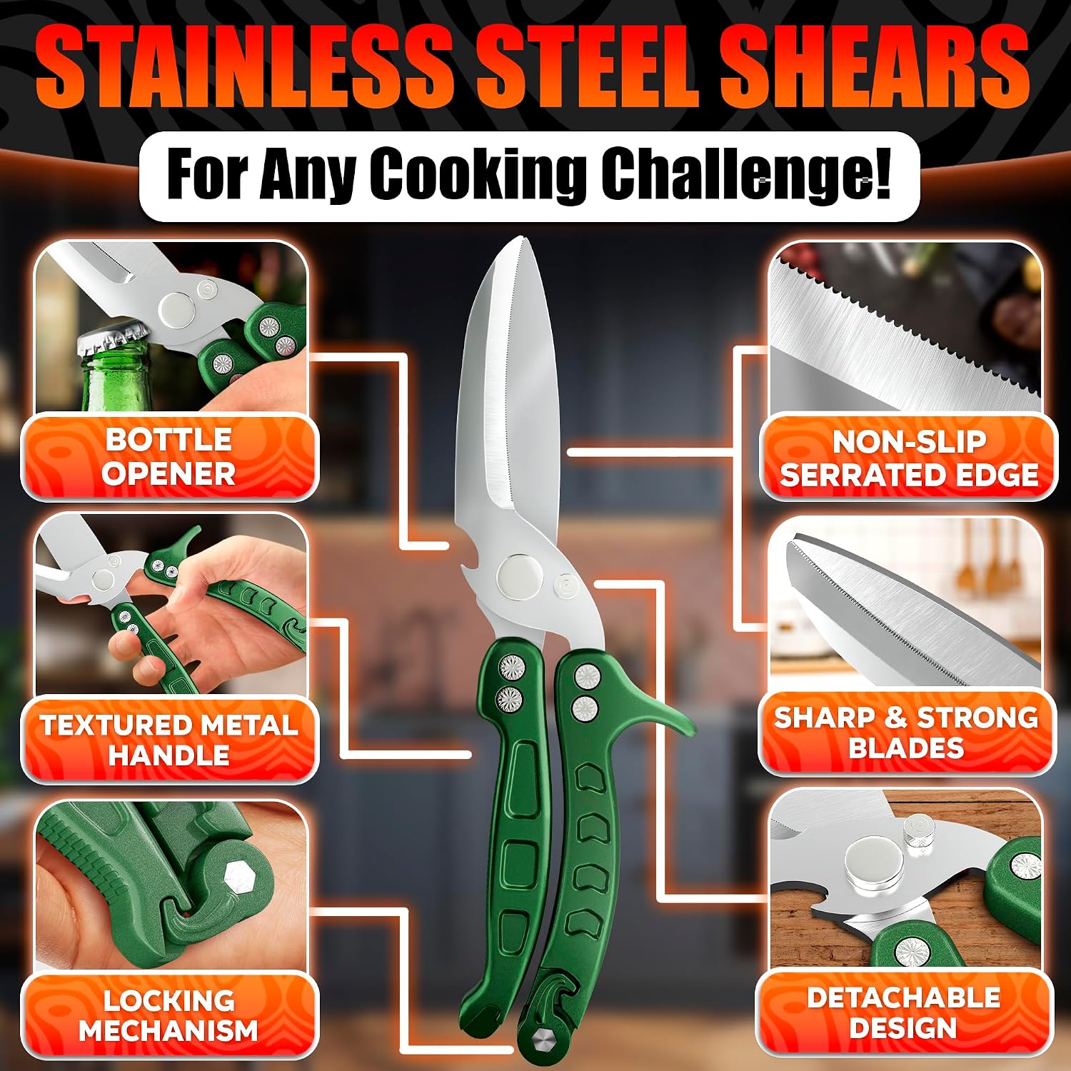 Detalle de Kitchen Shears Stainless Steel