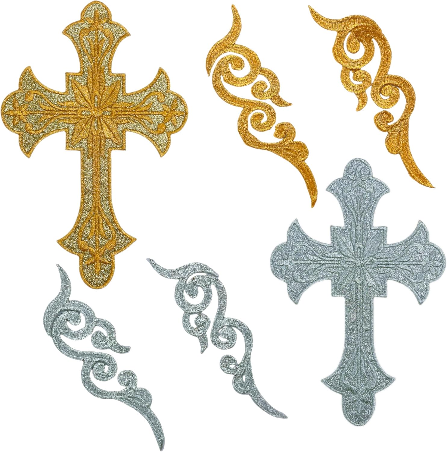 Thumbnail 6 de Decorative Cross Patches, Silver