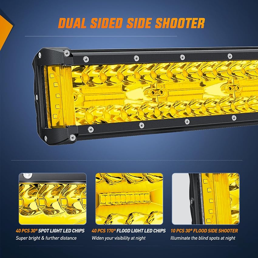 Detalle de Nilight Side Shooter 12-inch LED Light Bar for Off-Road 🚚