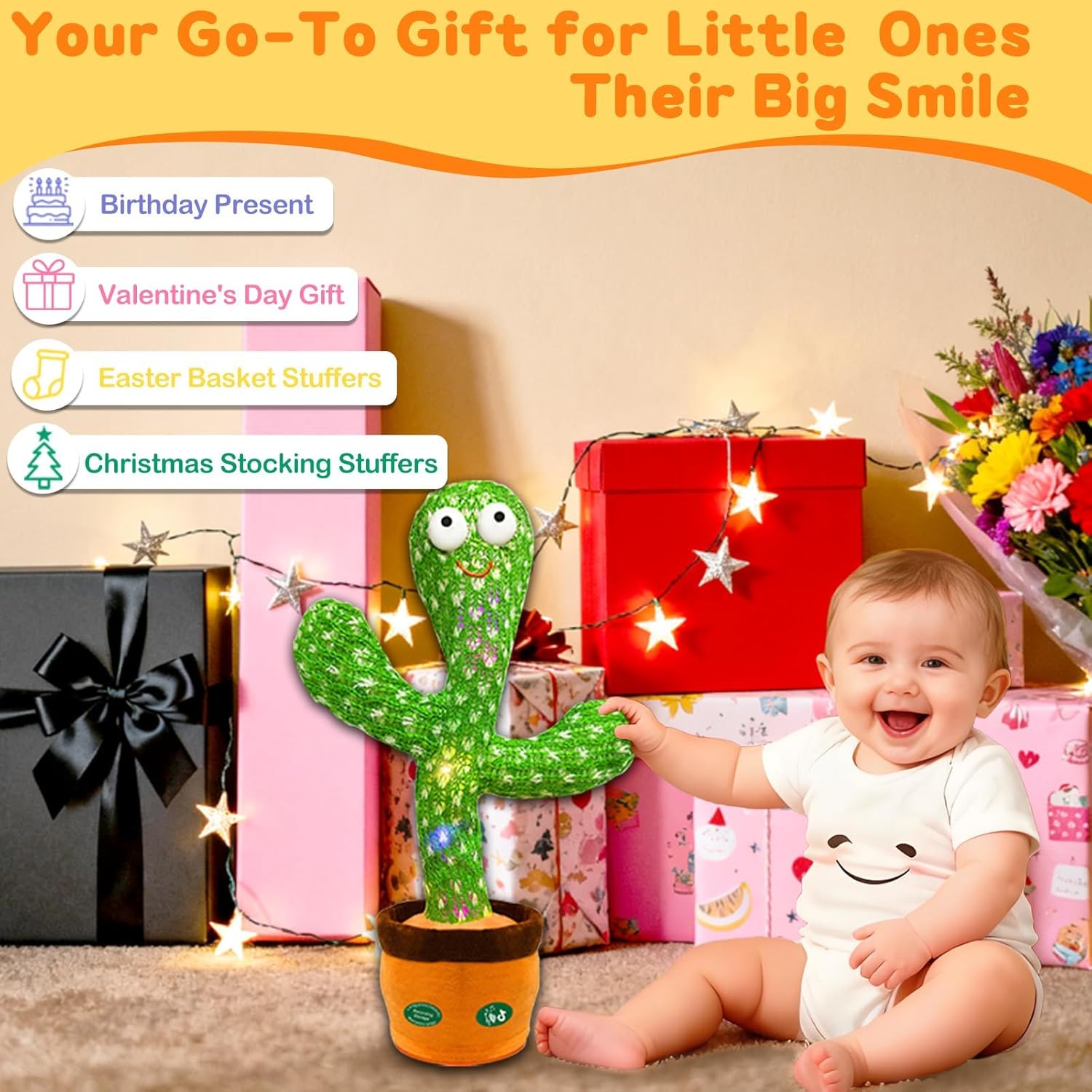 Thumbnail 5 de Interactive Dancing Talking Cactus 6-18 months