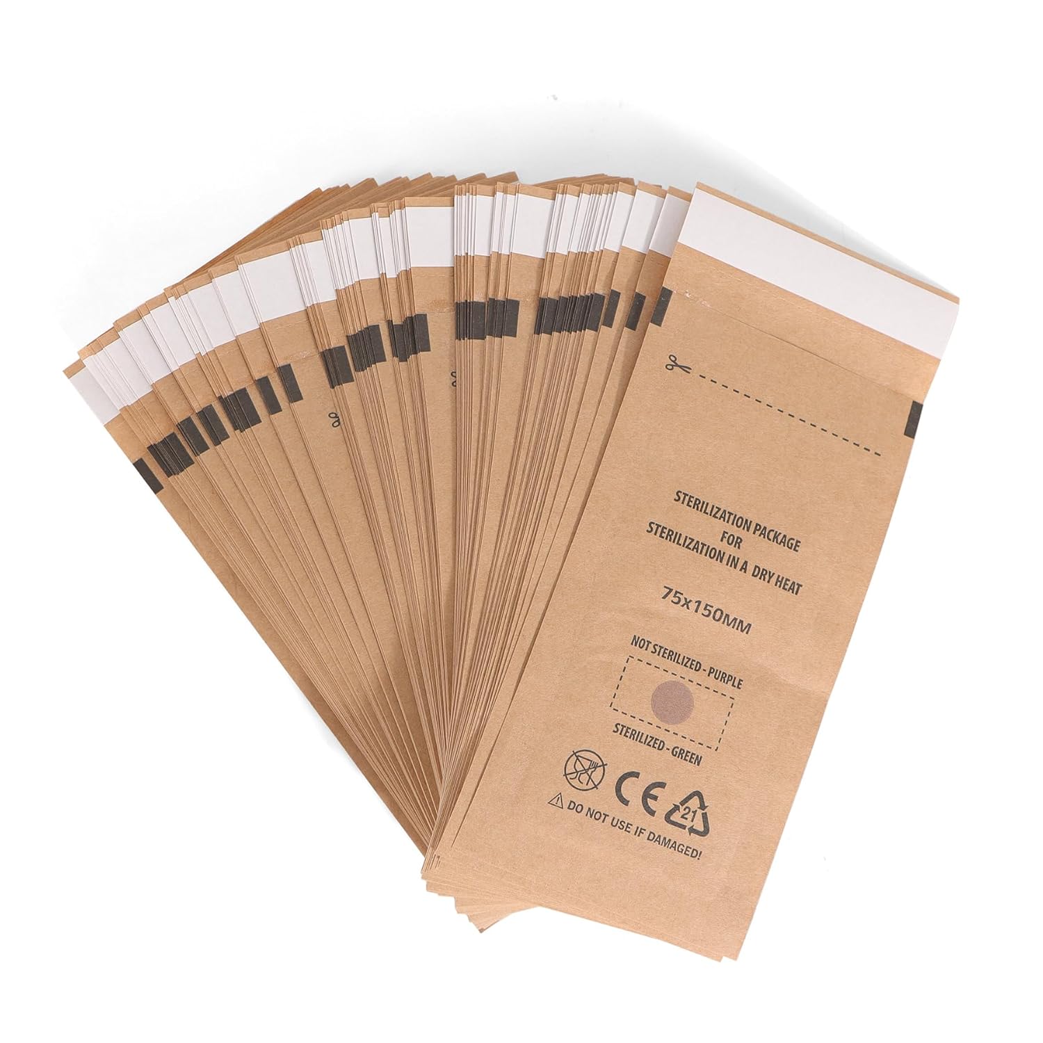 Kraft self sealing sterilisation bags