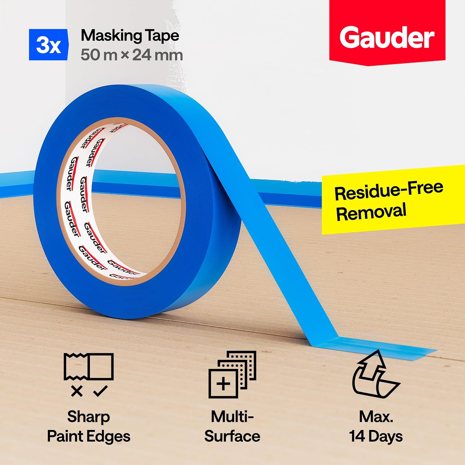 Detalle 2 de GAUDER Masking Tape 24 mm x 50 m
