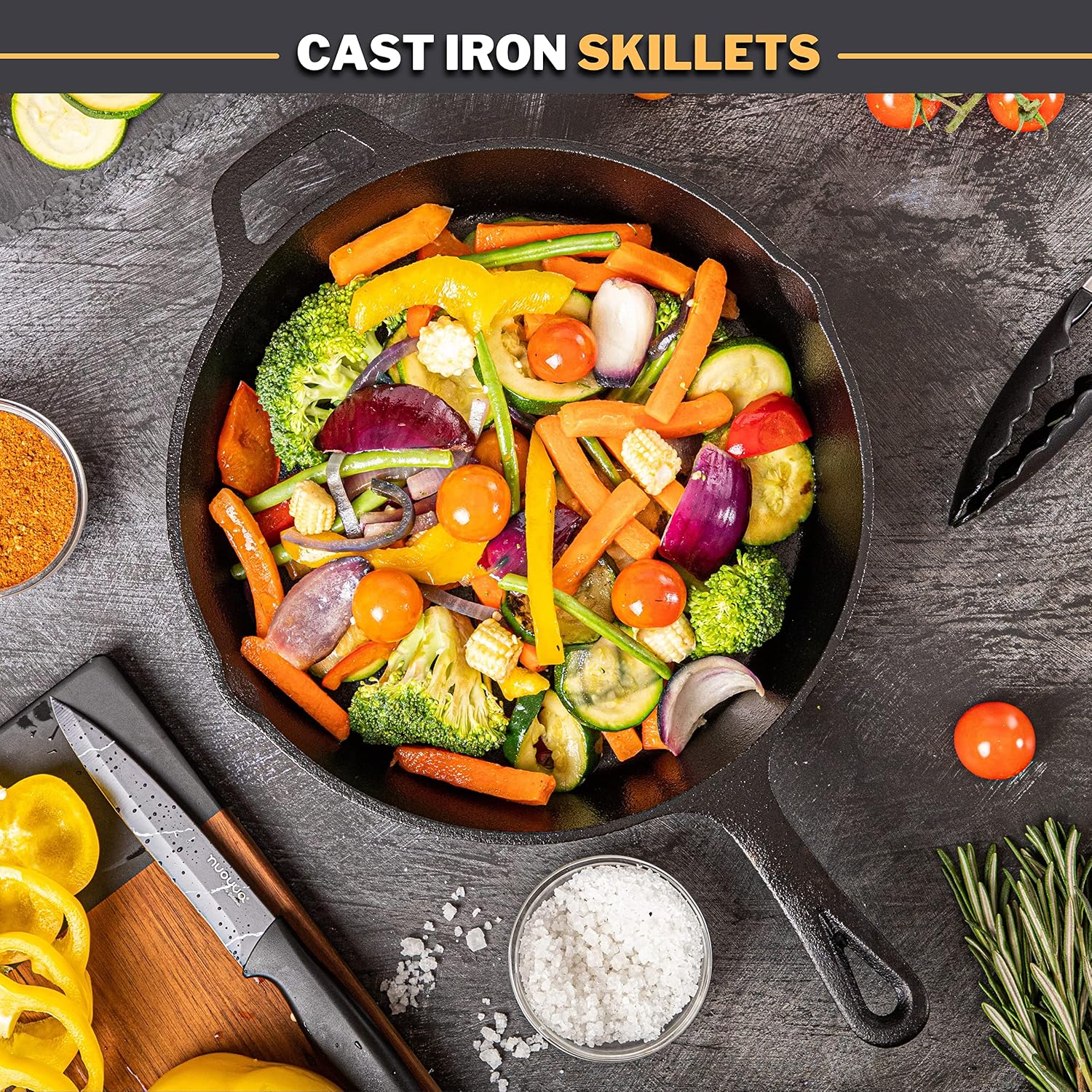Thumbnail 2 de nuovva Cast Iron Skillet 32cm