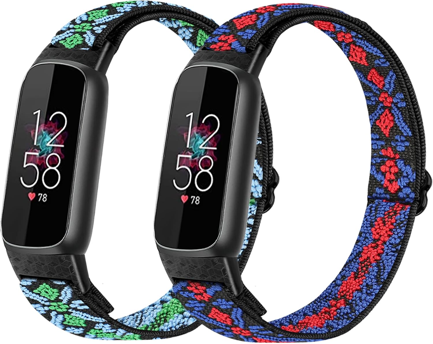 Detalle de YCHDDER Elastisches Nylonarmband für Fitbit Luxe – Solo Loop, verstellbar, atmungsaktiv