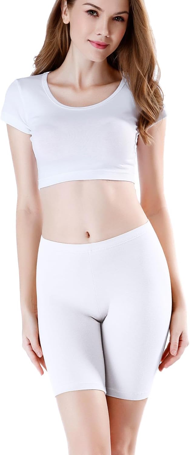 Detalle 2 de wirarpa set di 3 pantaloncini sottogonna/boxer donna in cotone vita alta