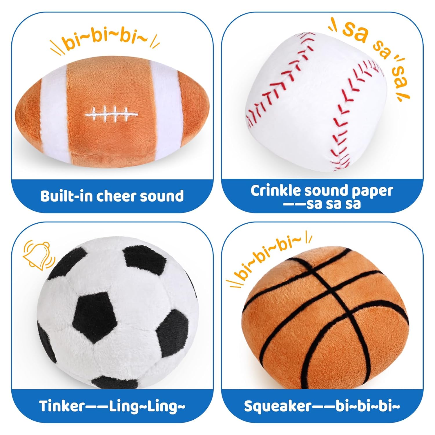 Thumbnail 1 de KMUYSL Baby Toys 0-12 Months: My First Sports Bag Plush Toy