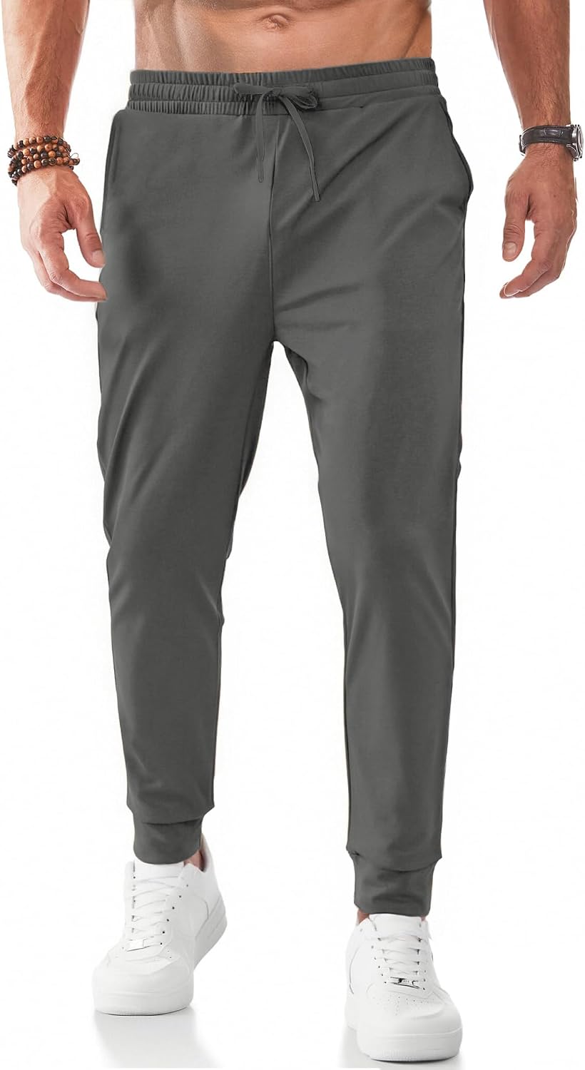 Thumbnail 6 de PINSPARK Tracksuit Bottoms Men: Lightweight Cuffed Joggers with Zipper Pockets and UPF 50+