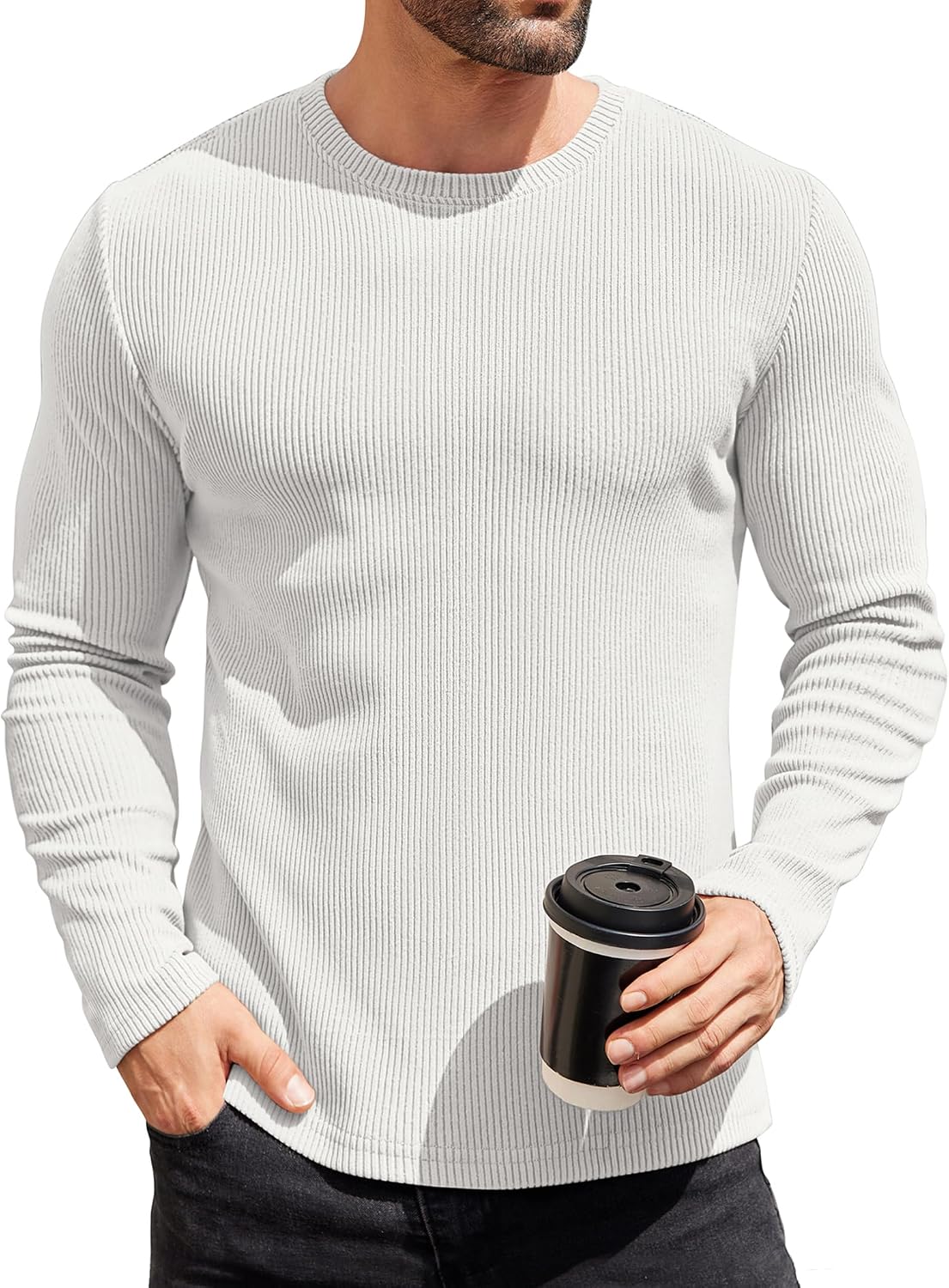 Detalle de COOFANDY Men's Thermal Slim Fit Shirt