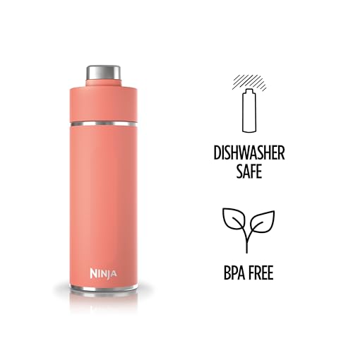 Detalle de Ninja Thirsti Water Bottle and Flask 530 ml — Coral (DW1801EUUKPE)