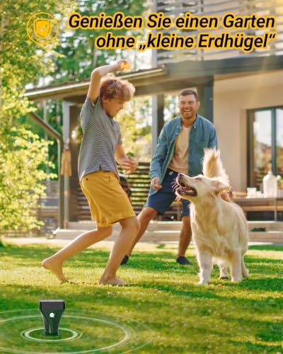 Detalle de HOAMZ Maulwurf Vertreiber 2er Set – Unschädlich für Haustiere, IP65, Solarbetrieben