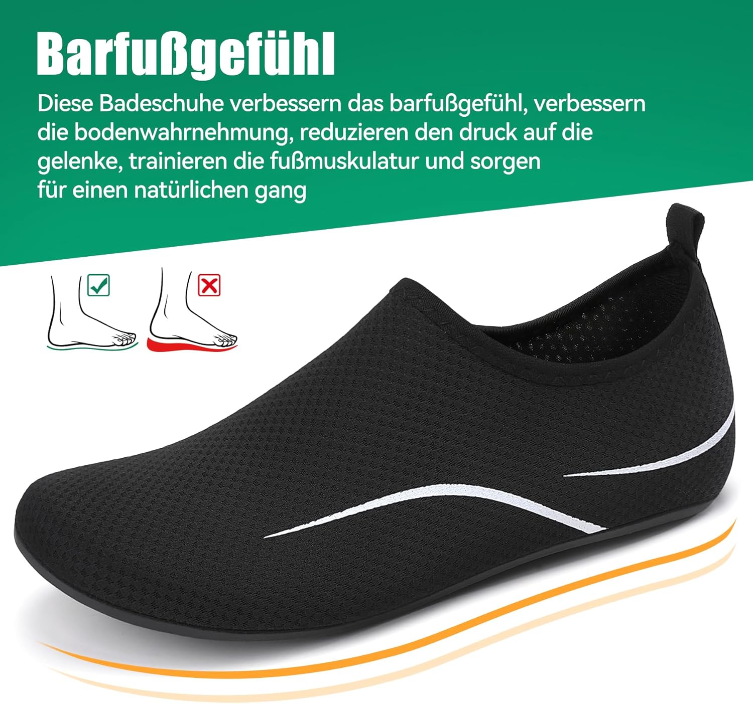 Thumbnail 4 de RUOMU Badeschuhe Unisex – Schnelles Trocknen, rutschfest, 34–47