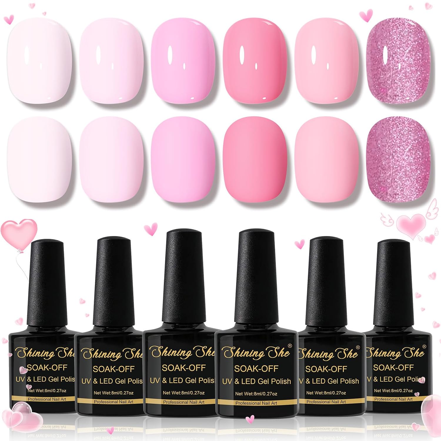 Thumbnail 6 de Shining She UV Nagellack Set – 10 Farben Gel-Nagellack, 8 ml pro Flasche