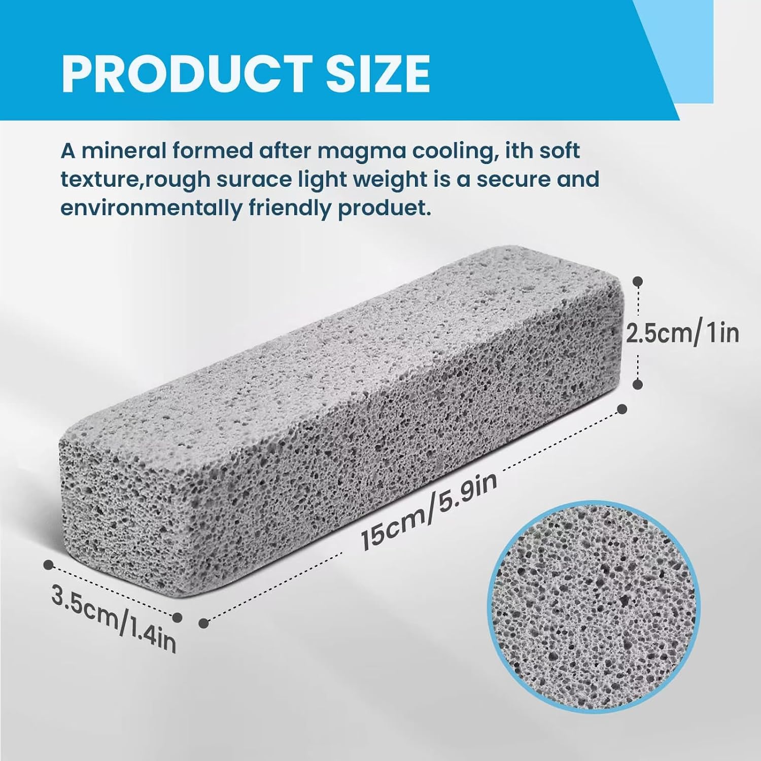 Detalle de Riuja FSS-0820-1 Pumice Stone Cleaner, 14-Pack for Toilet and Tile Cleaning