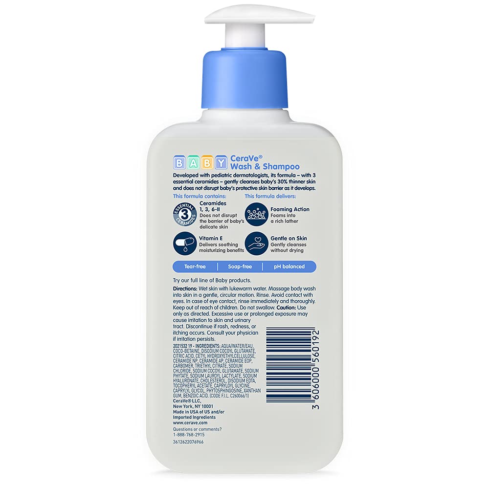 Thumbnail 6 de CeraVe Baby 2-in-1 Wash & Shampoo with Vitamin E (8oz) — Gentle, Ceramide-Driven Care for Hair & Skin