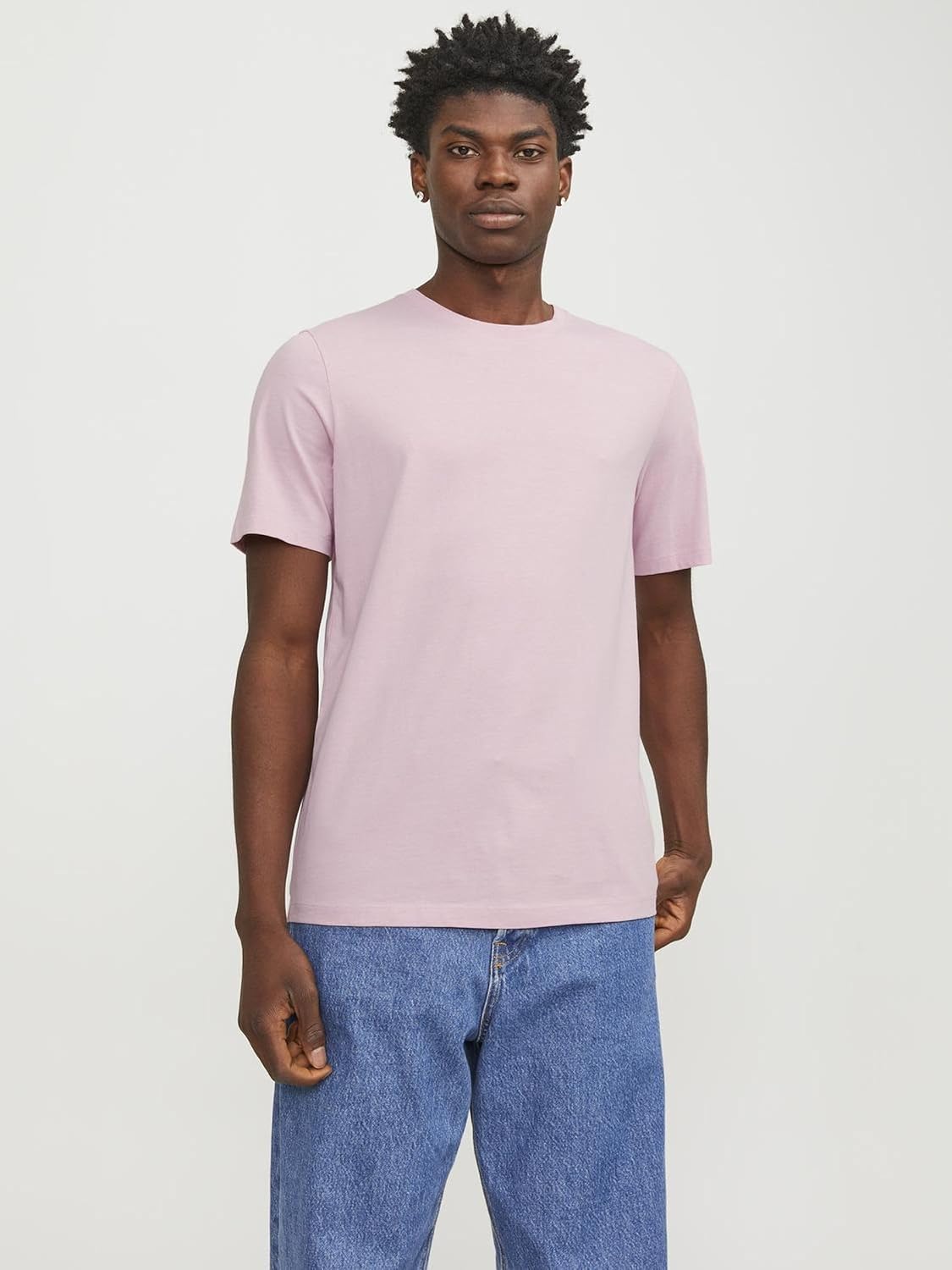 Detalle de JACK & JONES Herren Jjeorganic Basic Tee Ss O-Neck Noos T-Shirt (1er Pack) – Basic Baumwollshirt