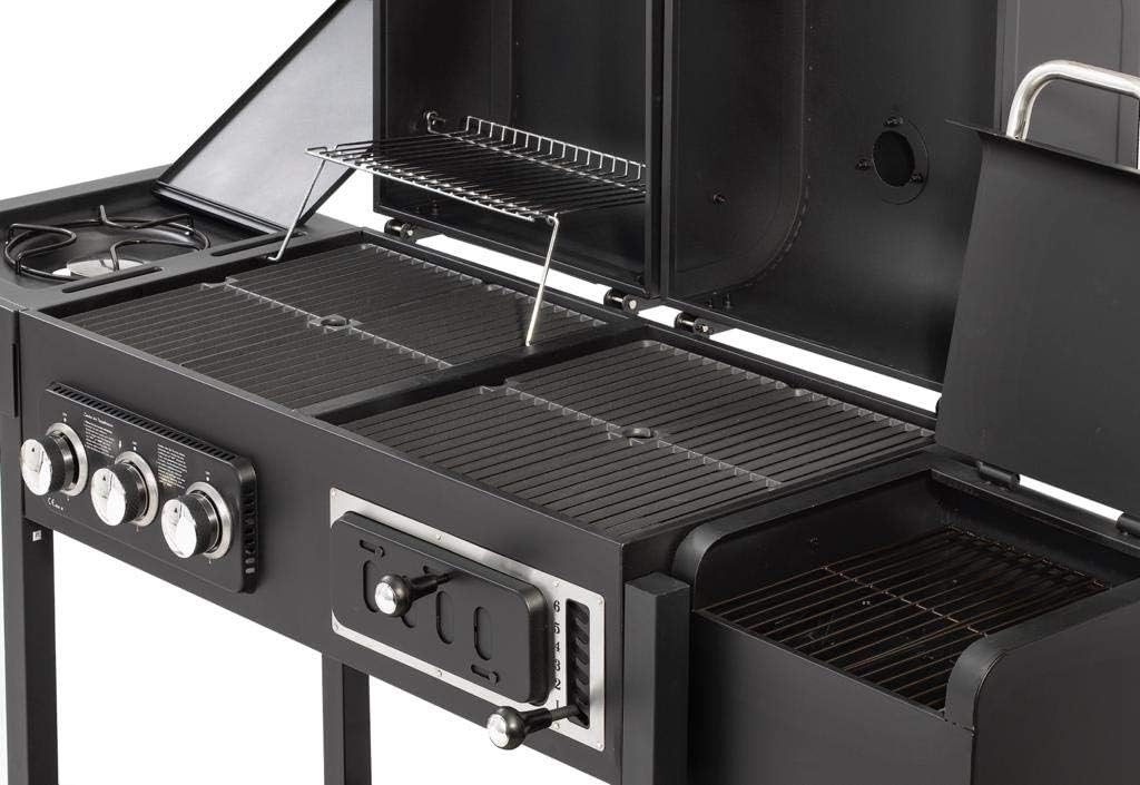 Thumbnail 3 de CosmoGrill Hybrid 4 Burner Barbecue DUO Dual Fuel BBQ – Gas & Charcoal Combination