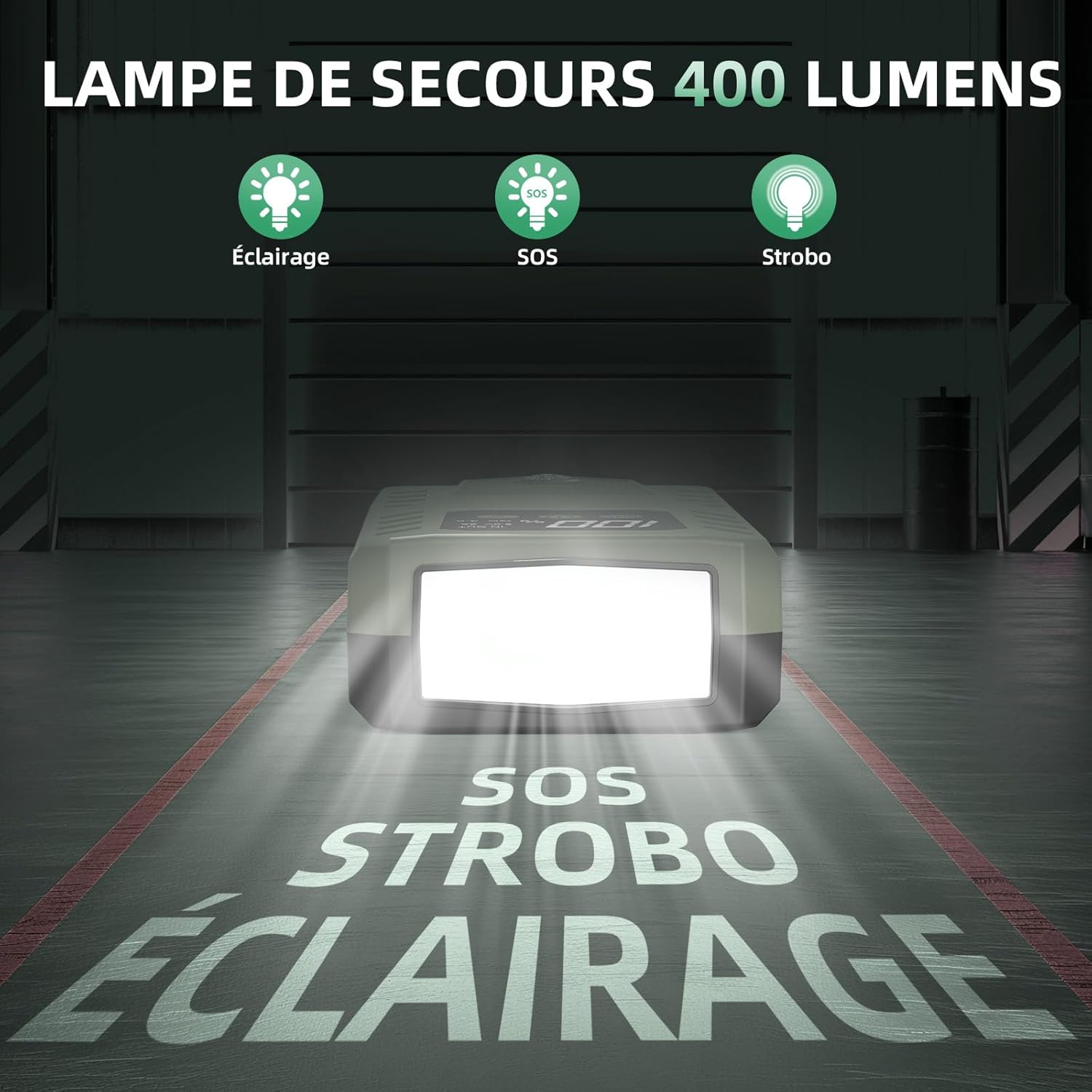 Thumbnail 4 de 6000A Booster batterie voiture 20000 mAh (10L essence / 8L diesel) avec lampe LED 3 modes et fonction power bank