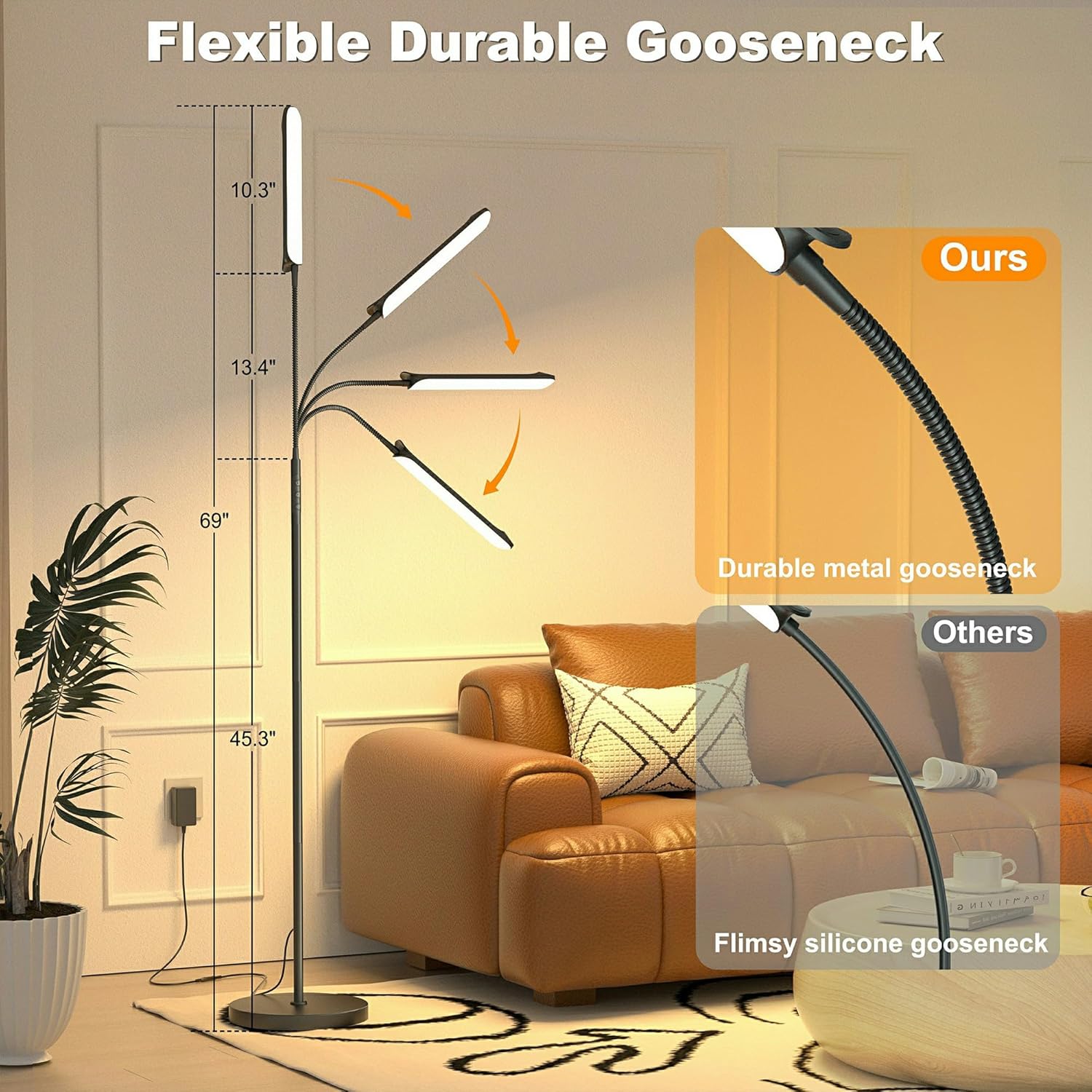 Thumbnail 1 de Yikuneng LED-Stehlampe 18 W (1.800 lm) dimmbar mit Fernbedienung, Touch und Timer