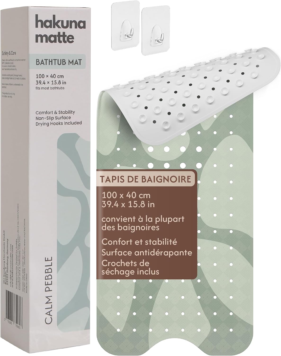 Detalle 2 de Hakuna Matte Gentle Arcs HM-BM-100-40-GE badmat, vinyl, 100 x 40 cm