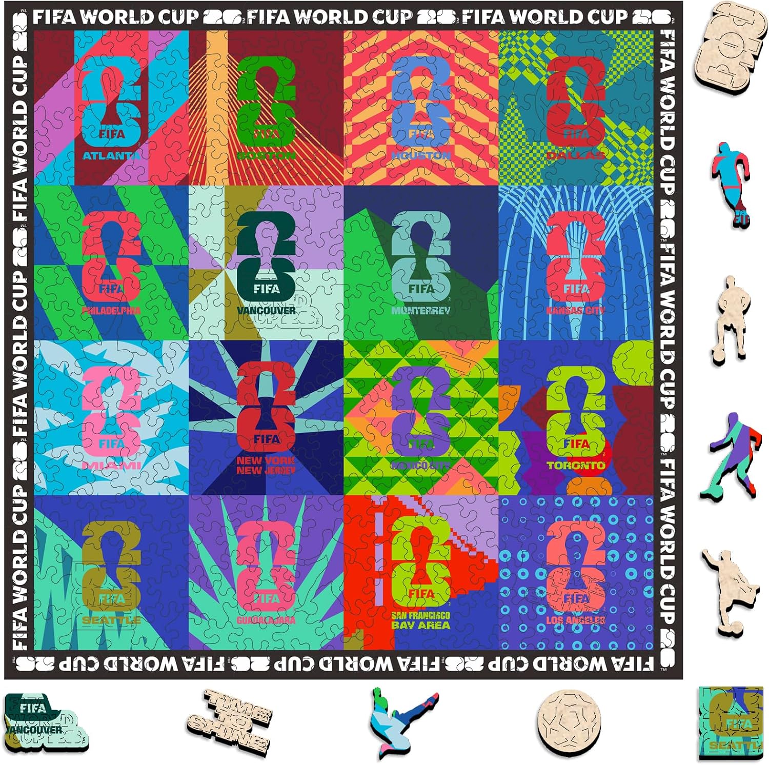 Detalle de FIFA Wooden Jigsaw Puzzle 300 Pieces
