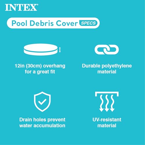 Detalle de Intex 28020 Abdeckplane für Easy-Pool, blau, Ø 244 cm