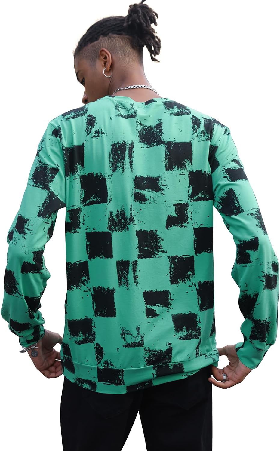 Thumbnail 2 de PCEAIIH Men's Printed Checkerboard Long Sleeve T-Shirt