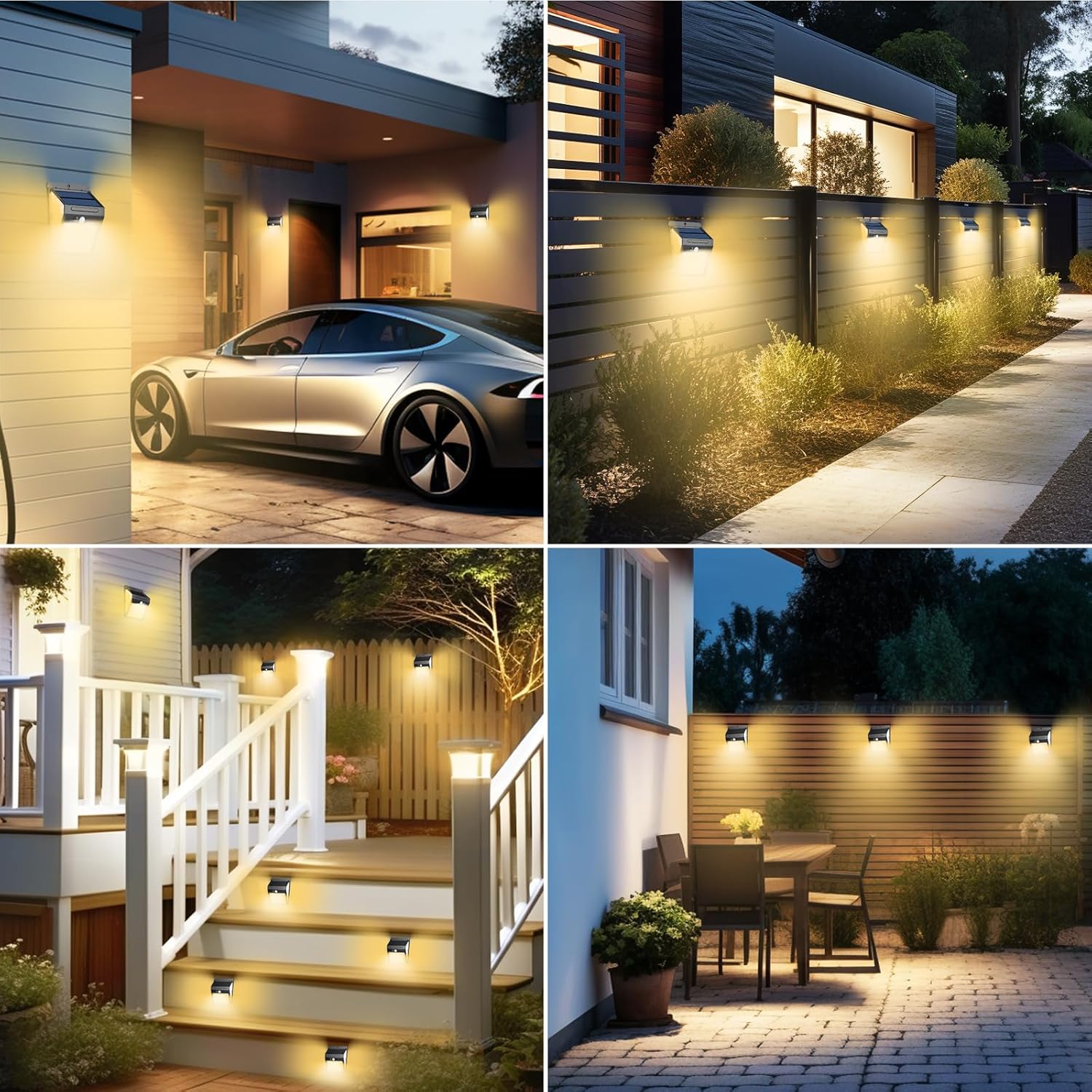 Thumbnail 5 de 1 Pack 140LED Solar Security Lights Outdoor with Motion Sensor – 270° Wide Angle, Waterproof, Warm White