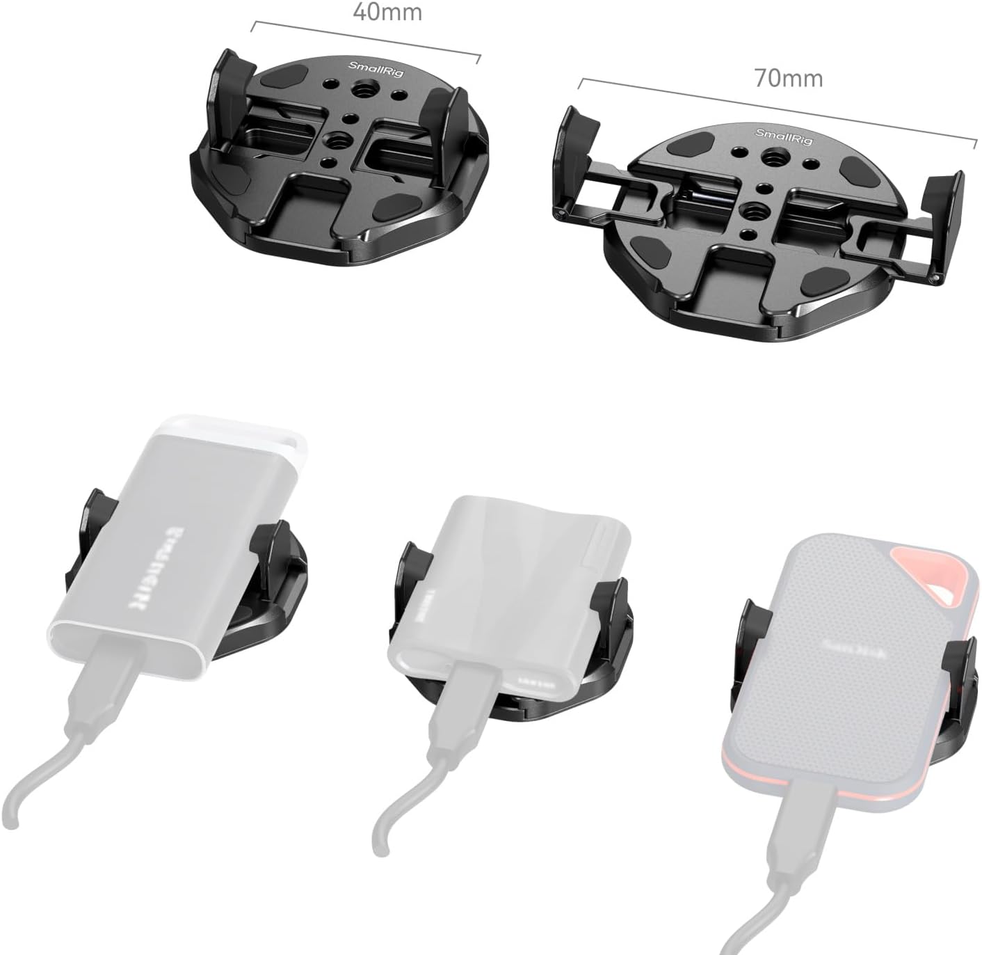 Thumbnail 6 de SMALLRIG 5157 SSD-hållare för mobil med MagSafe, 45–70 mm och kallskofäste