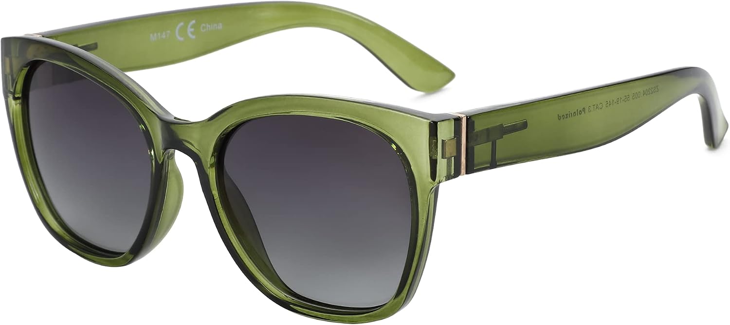 Detalle de ZENOTTIC Cat Eye Polarised Sunglasses for Women – Oversized, UV400 Protection