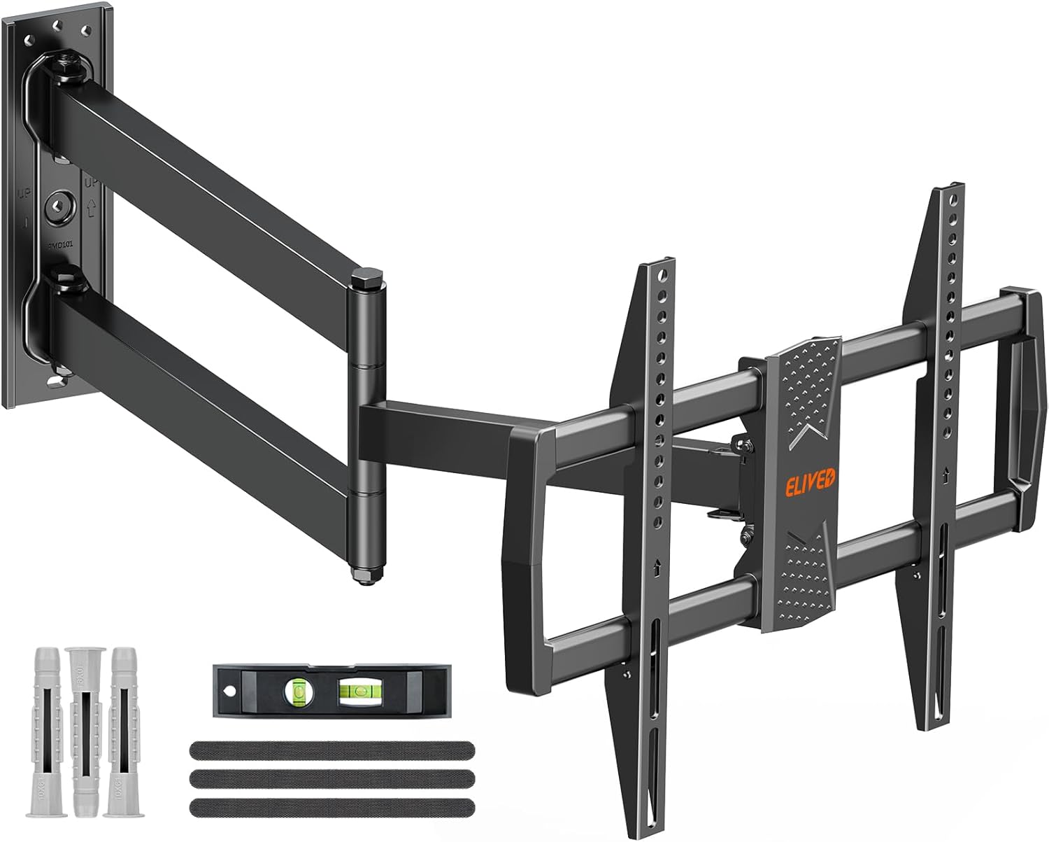 Detalle de ELIVED TV-Wandhalterung EV1036 mit extra langem Gelenkarm (813 mm) für 37–75" bis 45 kg, neigbar, schwenk- und drehbar