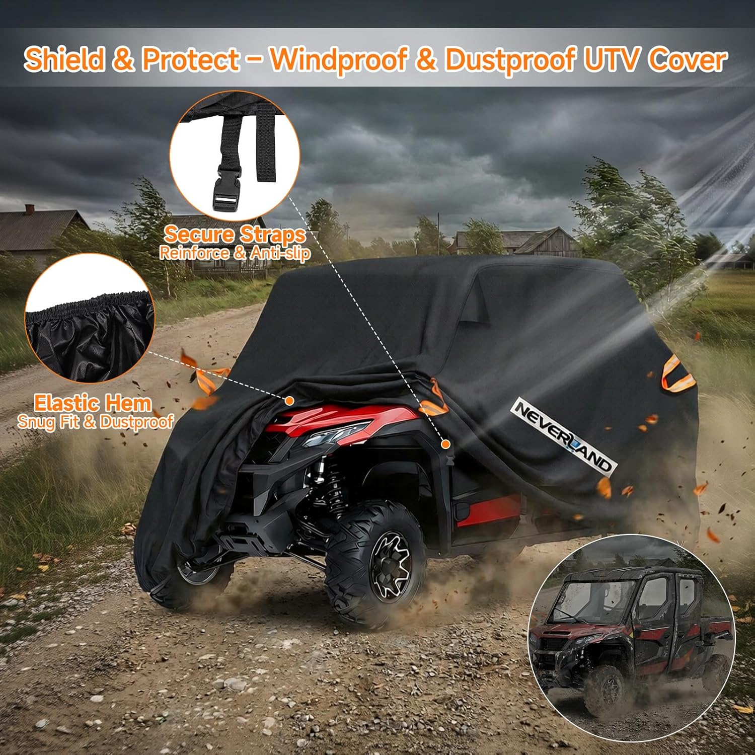 Thumbnail 5 de NEVERLAND UTV Cover 154" Heavy Duty ๐ง