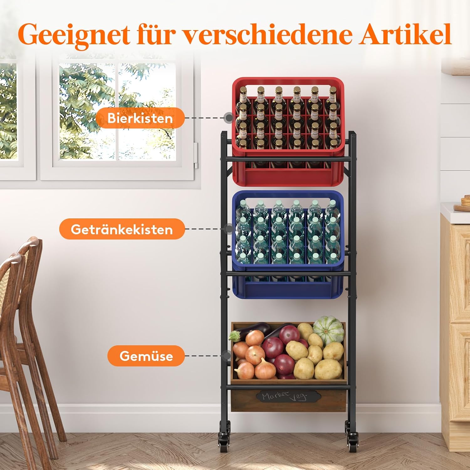 Thumbnail 5 de Lifewit Getränkekistenregal 3 Kisten