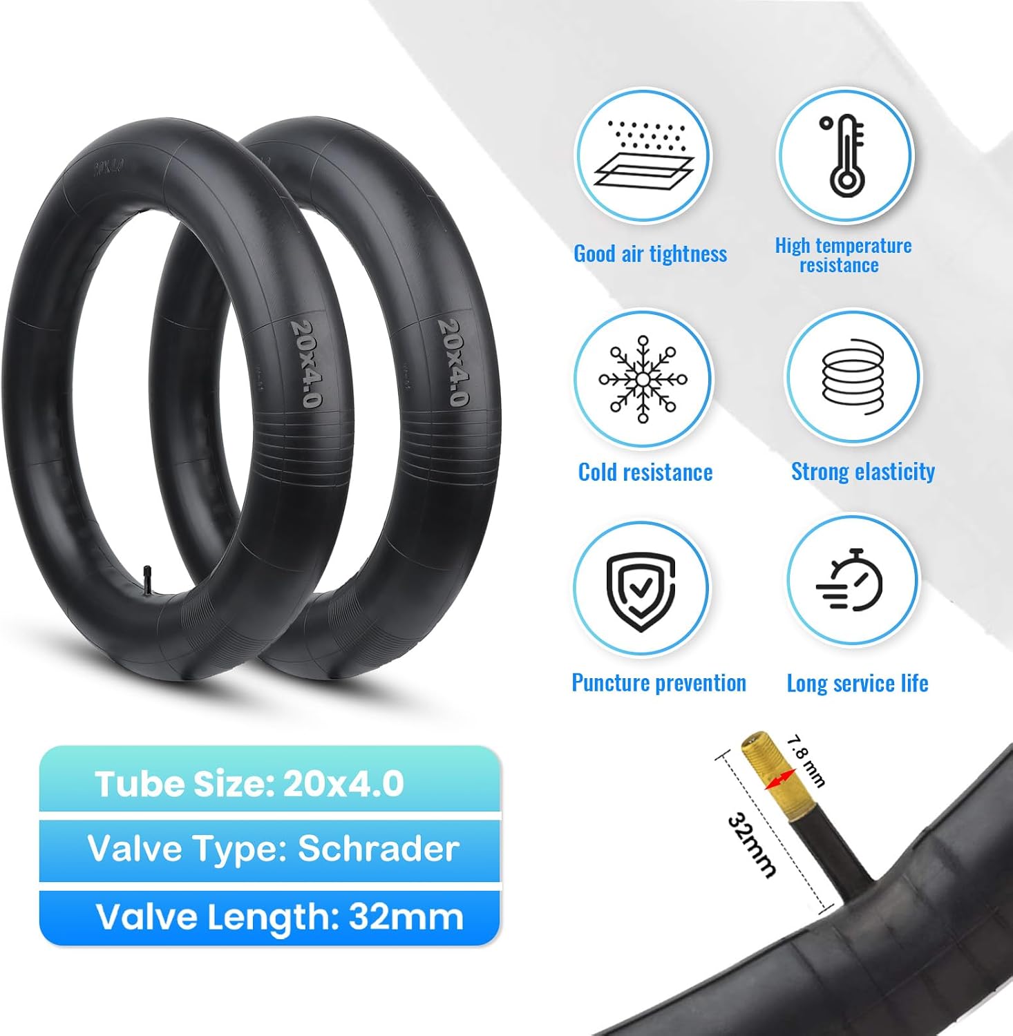 Detalle 2 de Hycline Fat Tire Replacement Kit for E-Bikes (20x4.0 / 26x4.0) – Durable All‑Terrain Tubeless Ready Simulation