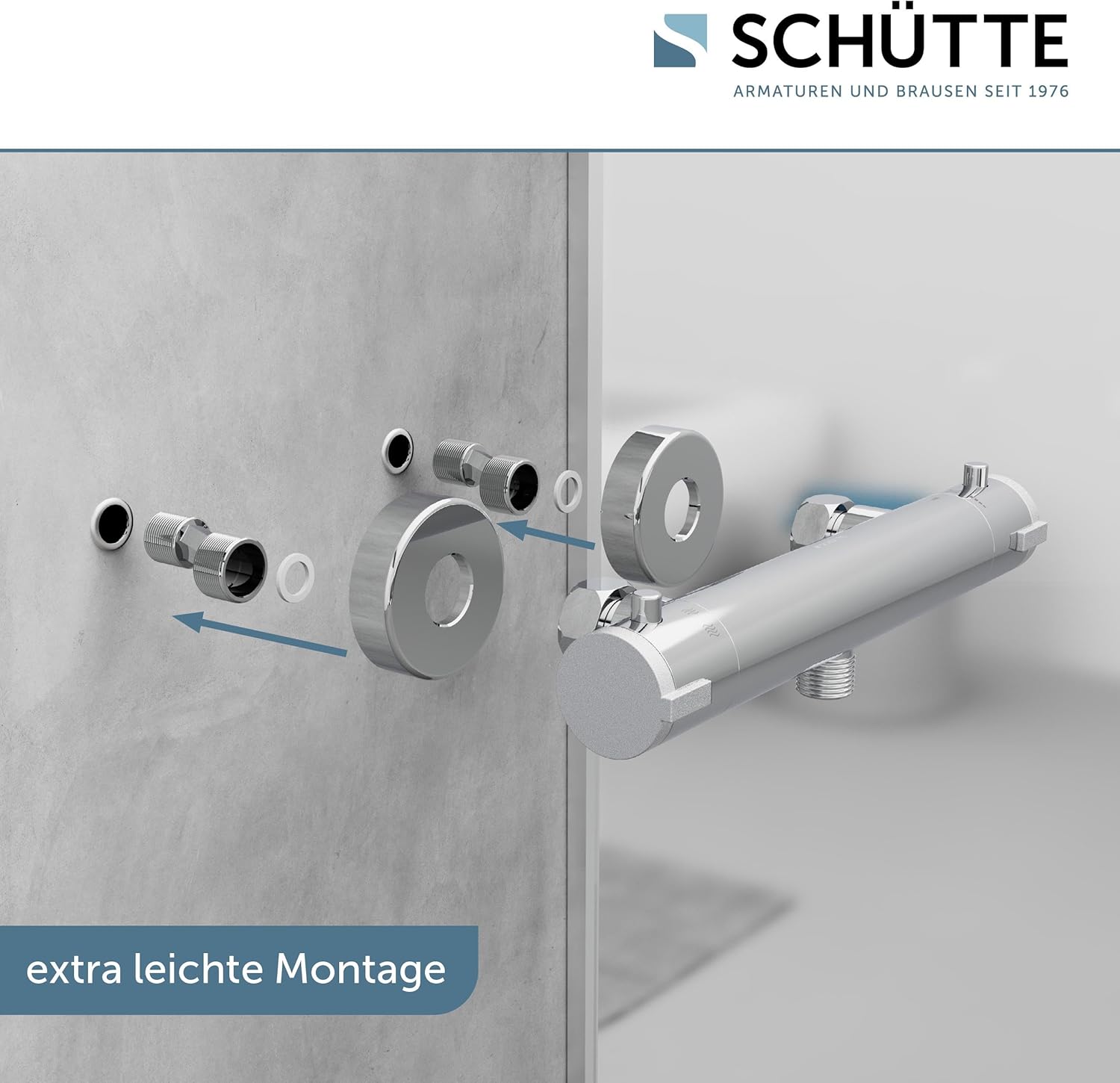 Thumbnail 1 de SCHÜTTE London Thermostat-Duscharmatur 38°C Verbrühschutz, Chrom