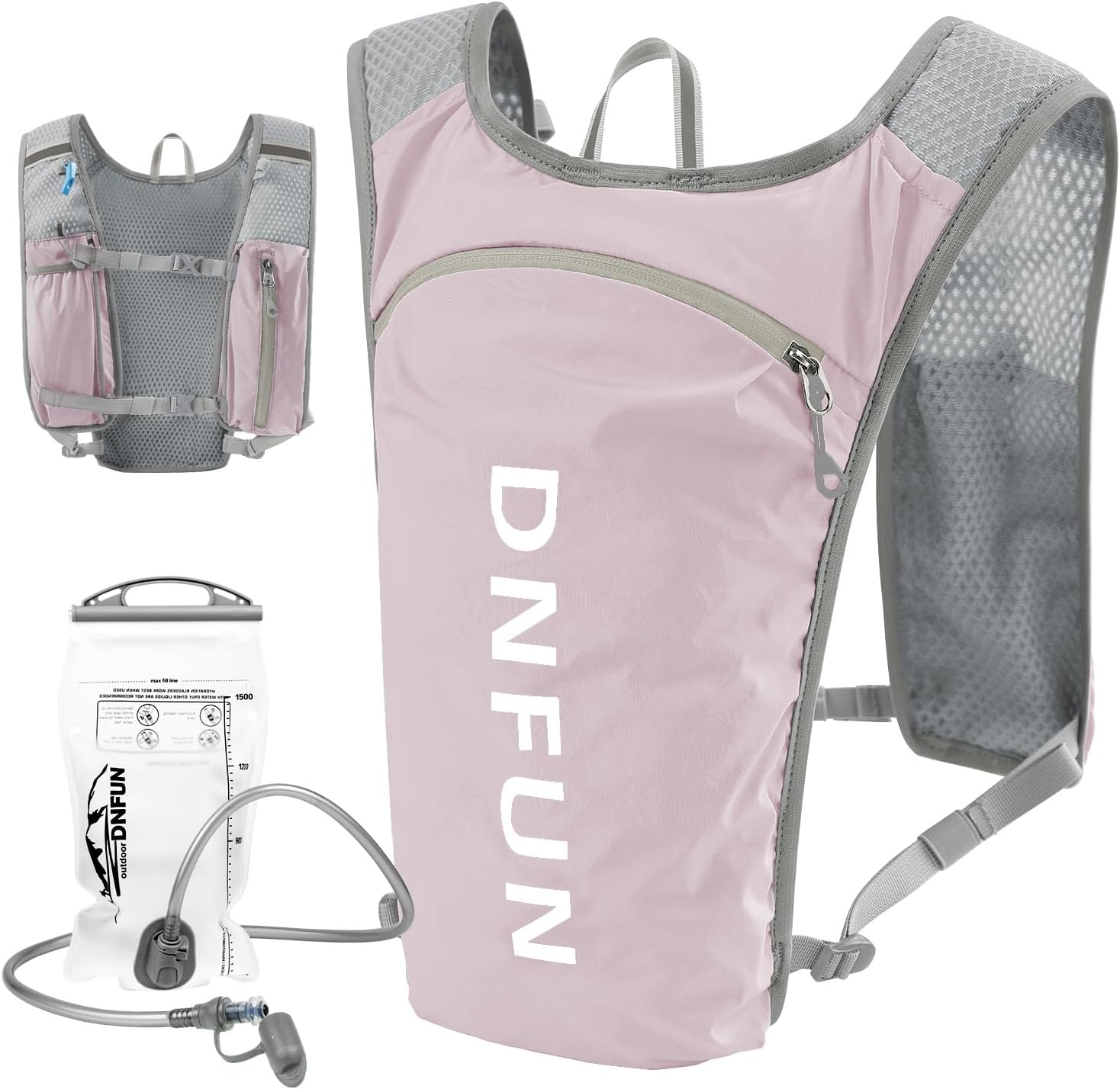 Thumbnail 6 de DNFUN Laufweste mit verstellbaren Gurten und 1,5‑L-Trinkflasche für Running & Outdoor-Sport